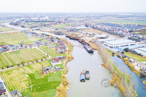 串场河沿线环境整治防洪排涝工程如火如荼